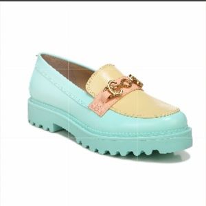 Circus NY Circus by Sam Edelman Deana Loafer in Iced Mint/Pineapple Yellow